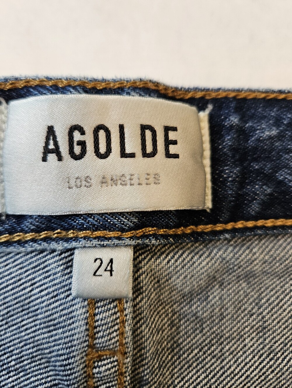 Agolde 90s Pinchwaist High Rise Straight Jeans 100% Organic Cotton Button Fly 24 - Picture 5 of 16